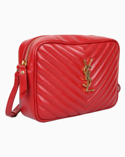 Bolsa Saint Laurent Lou Camera Bag Vermelha