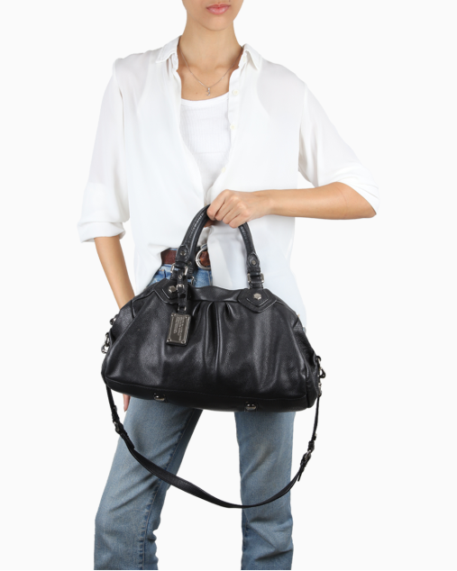 Bolsa Marc by Marc Jacobs Original Q Baby Couro Preta Feminina