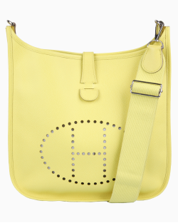 Bolsa Hermès Évelyne III 33 Epsom Amarelo Limão