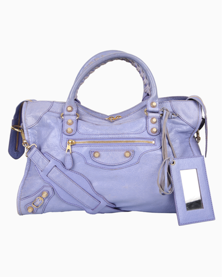 Bolsa Balenciaga Original Giant 12 Motorcycle City Lilás Feminina