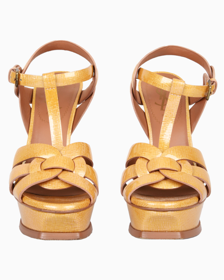 Sandália Saint Laurent Originnal Tribute Dourada Feminina