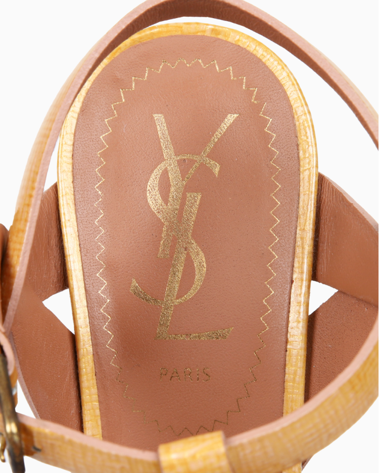 Sandália Saint Laurent Originnal Tribute Dourada Feminina