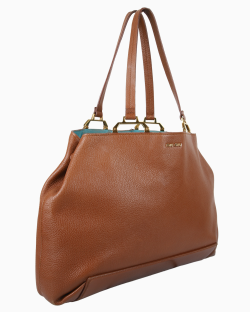 Bolsa Miu Miu Madras Tote Marrom