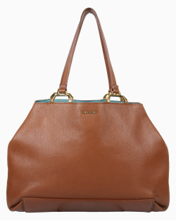 Bolsa Miu Miu Madras Tote Marrom