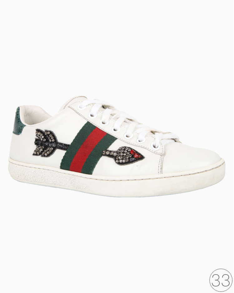 Tênis Gucci Original Ace Com Bordado Branco Feminino