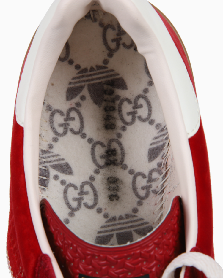 Tênis Gucci x Adidas Original Gazelle Vermelho Masculino
