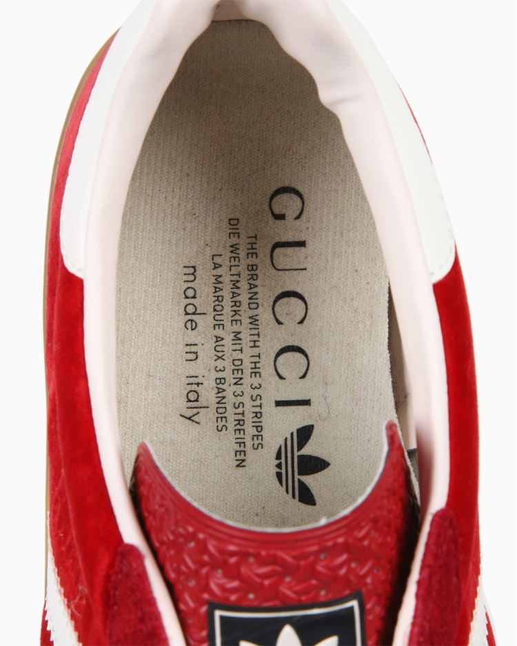 Tênis Gucci x Adidas Original Gazelle Vermelho Masculino