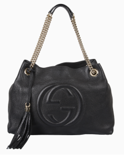 Bolsa Gucci Soho Chain Tote Preta