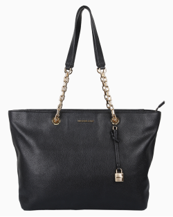 Bolsa Michael Kors Couro Tote Chain Preta