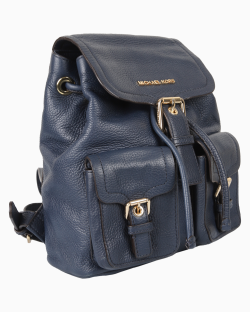 Mochila Michael Kors Pequena Couro Azul Marinho