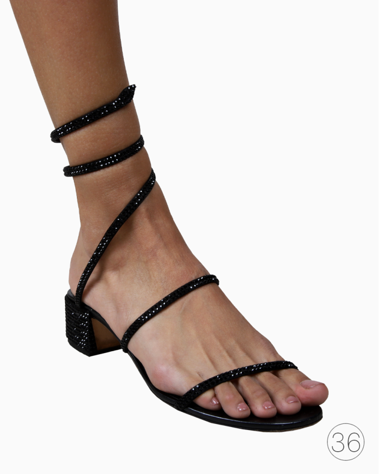 RENE CAOLILLA サンダル Sandália René Caovilla Original Cleo 40 Preta Feminina