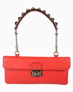 Bolsa Valentino Glam Lock Stud Mini Vermelha