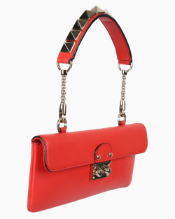 Bolsa Valentino Glam Lock Stud Mini Vermelha