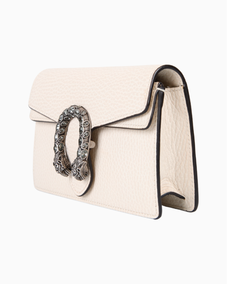 Bolsa Gucci Original Dionysus Super Mini Off White Feminina