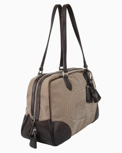 Bolsa Prada Vintage Bauletto Jacquard Marrom