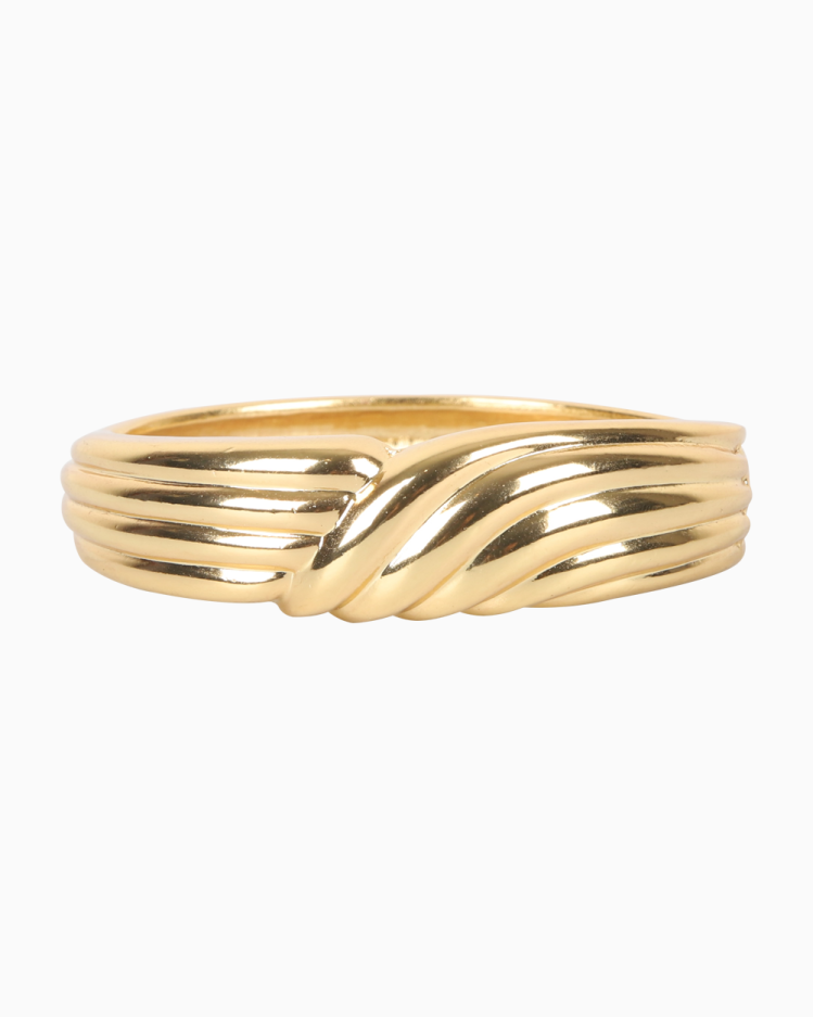 Bracelete Valentino Original Vintage Ornamentado Dourado Feminino