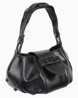 Bolsa Fendi Vintage Logo Mini Preta