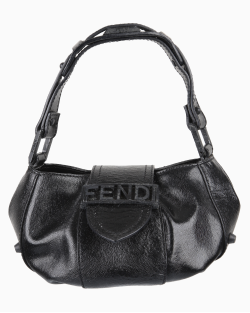 Bolsa Fendi Vintage Logo Mini Preta