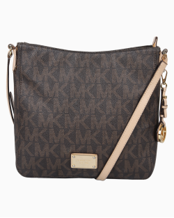 Bolsa Michael Kors Jet Set Messenger Canvas Monograma