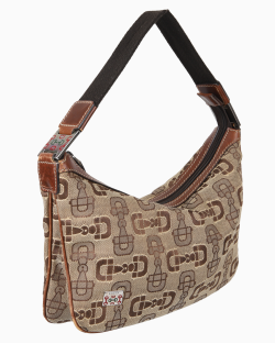 Bolsa Gucci Vintage Horsebit Hobo Bege