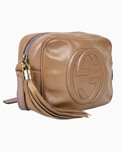 Bolsa Gucci Soho Disco Envernizada Caramelo