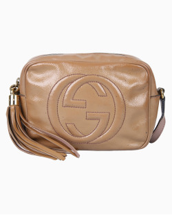 Bolsa Gucci Soho Disco Envernizada Caramelo