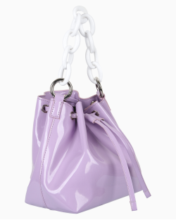 Bolsa MSGM Bucket Verniz Lilás
