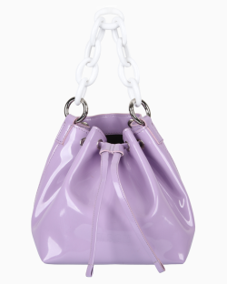 Bolsa MSGM Bucket Verniz Lilás