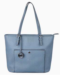 Bolsa Michael Kors Jet Set Tote Couro Azul