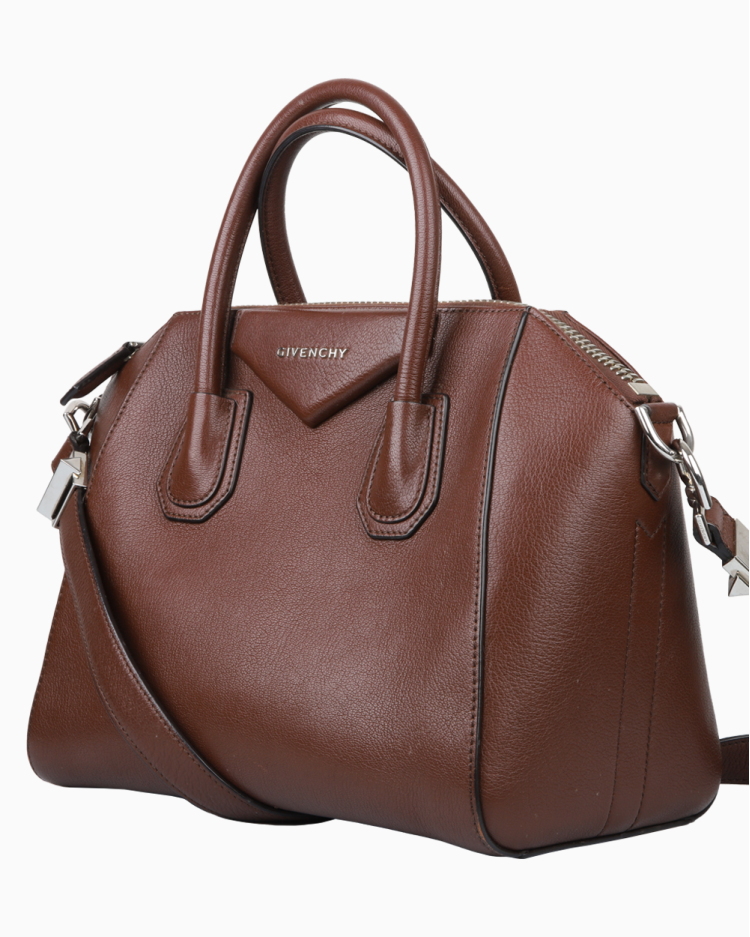 GIVENCHYレザーハンドバッグ(ダークブラウン) Bolsa Givenchy Original Antigona Marrom Feminina