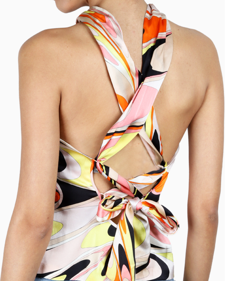 Blusa Emilio Pucci Original Frente Única Estampada Feminina