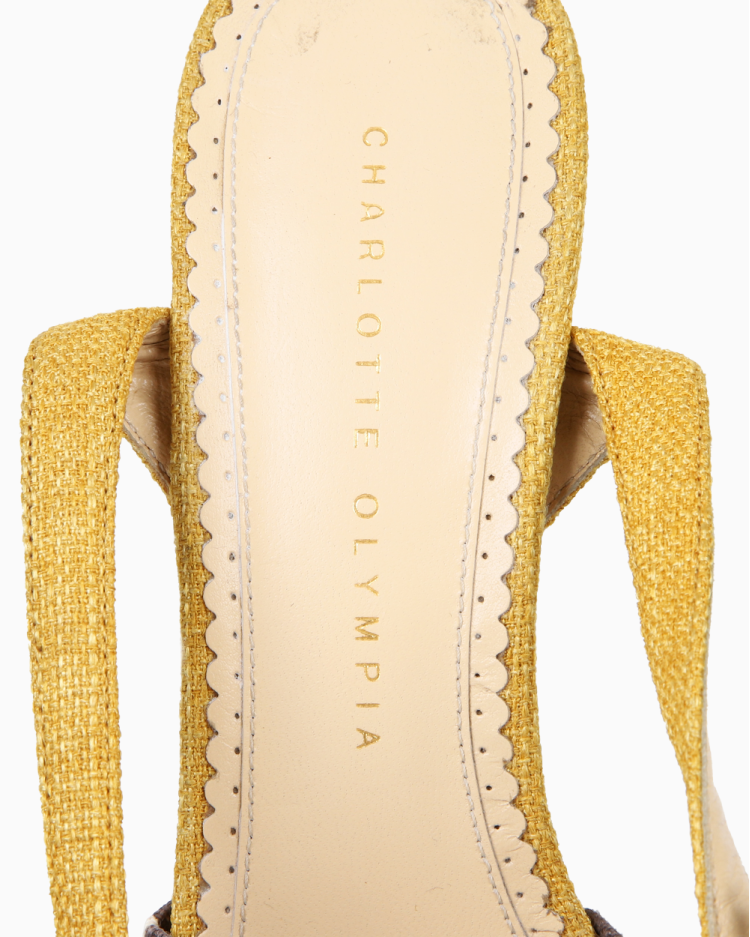 Sandália Charlotte Olympia Original Anabela Animal Print Feminina