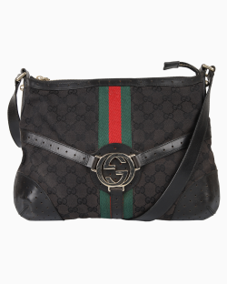 Bolsa Gucci Reins Crossbody Preta