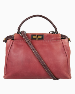 Bolsa Fendi Peekaboo Média Vinho