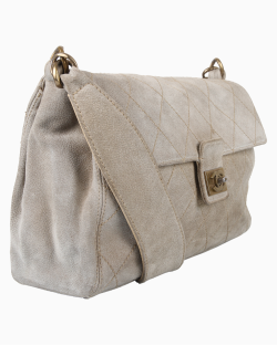 Bolsa Chanel Vintage Camurça Cinza 