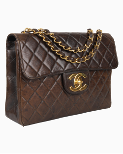 Bolsa Chanel Vintage Flap Marrom