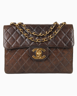Bolsa Chanel Vintage Flap Marrom