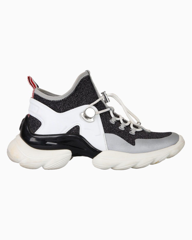 MONCLER STELLAIRE 2022年モデル Tênis Moncler Original Thelma Brilho Cinza Feminino