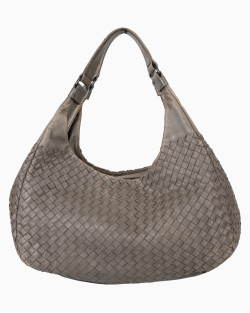 Bolsa Bottega Veneta Nappa Woven Campana Cinza