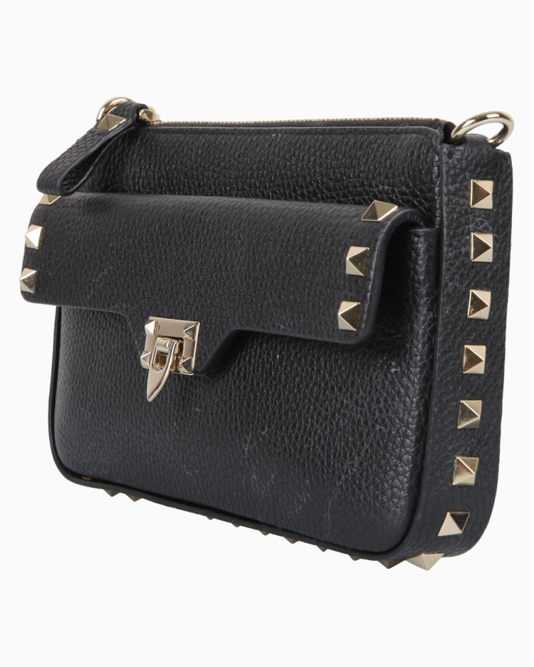 Bolsa Valentino Original Mini Rockstud Preta Feminino