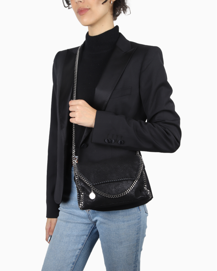 Bolsa Stella McCartney Original Falabella Mini Crossbody Preta