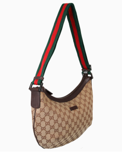 Bolsa Gucci Hobo Half Moon Web GG Supreme
