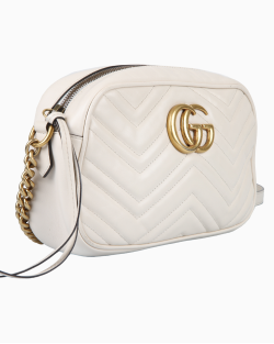 Bolsa Gucci GG Marmont Pequena Off White