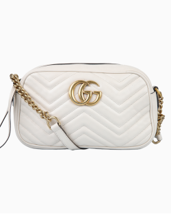 Bolsa Gucci GG Marmont Pequena Off White