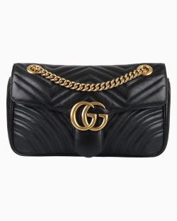 Bolsa Gucci GG Marmont Pequena Preta