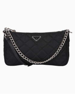 Bolsa Prada Nylon Tessuto Impuntu Crossbody Preta