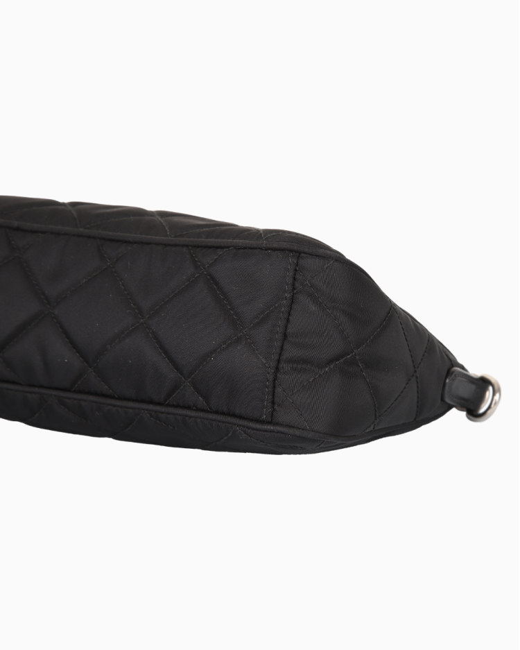 Bolsa Prada Original Nylon Tessuto Impuntu Crossbody Preta Feminina
