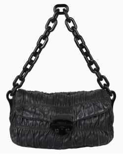 Bolsa Prada Nappa Gaufre Chain Preta