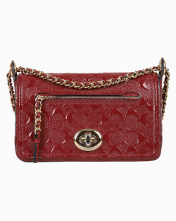 Bolsa Coach Crossbody Verniz Vermelha