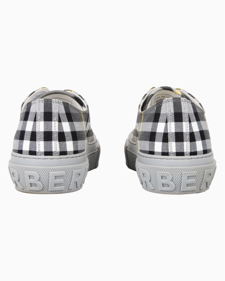 Tênis Burberry Original Cano Baixo Xadrez Cinza Masculino